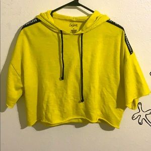 Neon green shirt with hoodie